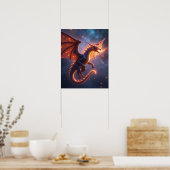 Celestial Ember Dragon Poster (Küche)