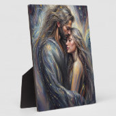 Celestial Embrace Romantic Starry Night Fotoplatte (Seite)
