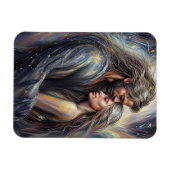 Celestial Embrace Romantic Starry Night Magnet (Horizontal)