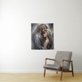 Celestial Embrace Romantic Starry Night Wandteppich (Beispiel)