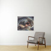Celestial Embrace Romantic Starry Night Wandteppich (Beispiel (Horizontal))