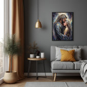 Celestial Embrace Romantische Abendkultur Poster