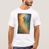 Celestial Embrace Watercolor Art, Couple T-Shirt (Vorderseite)