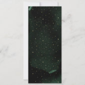 Celestial Emerald Gold Moon Wedding Menu Card Einladung (Rückseite)