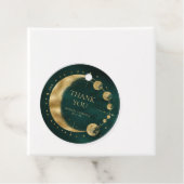 Celestial Emerald Gold Moon Wedding Vielen Dank Geschenkanhänger (Beispiel)