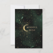 Celestial Emerald Moon Affirmation Card (Rückseite)