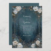 Celestial Enchanted Forest Peony Wedding Einladung (Vorne/Hinten)