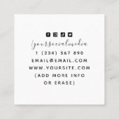 Celestial Energy Healer Cosmic Mystic Lila Boho Quadratische Visitenkarte (Rückseite)