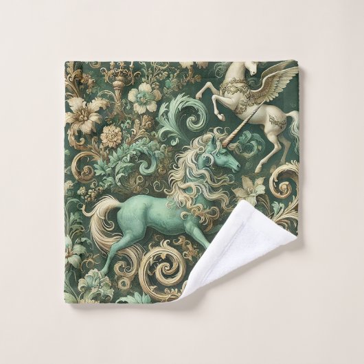 Celestial Equinox - Gothic Viktorianisch Badhandtuch Set (Waschlappen)