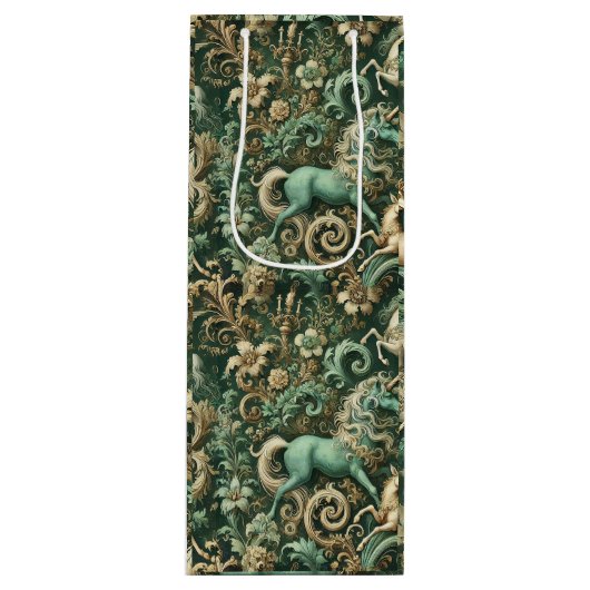 Celestial Equinox - Mythisches Einhorn Geschenktüte Für Weinflaschen (Vorderseite)