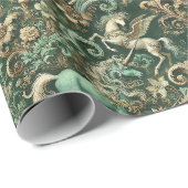 Celestial Equinox - Mythisches Einhornwallpaper de Geschenkpapier (Rolleneckpunkt)