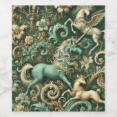 Celestial Equinox - Mythisches Einhornwallpaper de Weinetikett (Einzelnes Label)