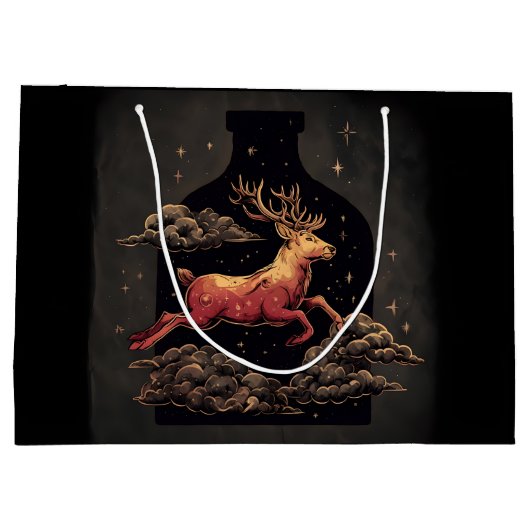 Celestial Escape-Stag Große Geschenktüte (Rückseite)