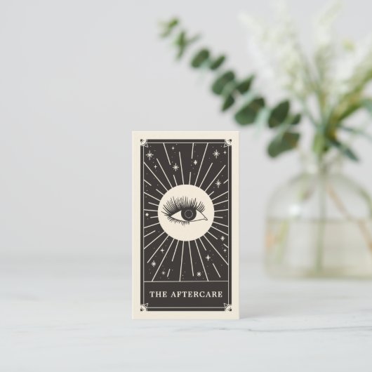 Celestial Eye Tarot Lash Aftercare Card Visitenkarte (Stehend Vorderseite)