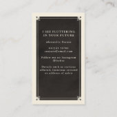 Celestial Eye Tarot Lashes Schwarze Visitenkarte (Rückseite)