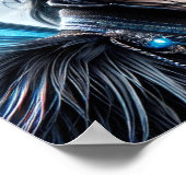 Celestial Fairy Prince with Piercing Sapphire Eyes Poster (Ecke)