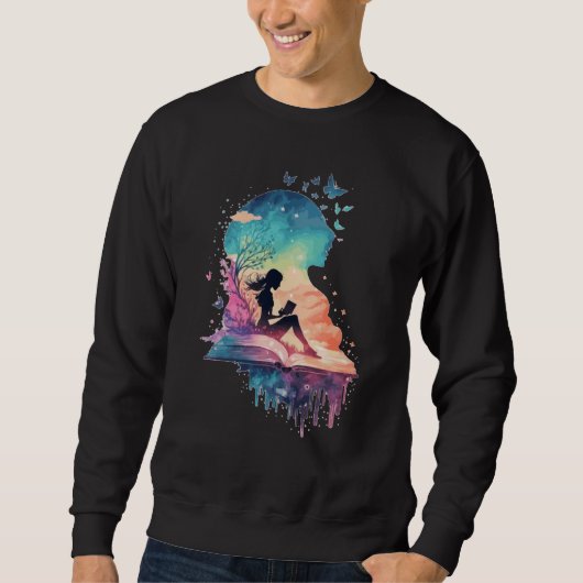 Celestial Fairy Reading Book Fantasy Novel Book Sweatshirt (Vorderseite)