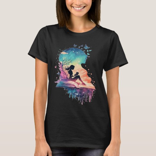 Celestial Fairy Reading Book Fantasy Novel Book T-Shirt (Vorderseite)