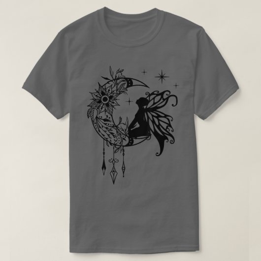 Celestial Fairycore Ästhetische Grunge Goth Moon F T-Shirt (Design vorne)