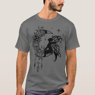 Celestial Fairycore Ästhetische Grunge Goth Moon F T-Shirt