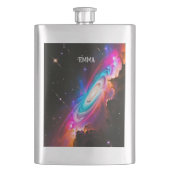 Celestial Fantasy Black Hole Individuelle Name Flachmann (Vorderseite)