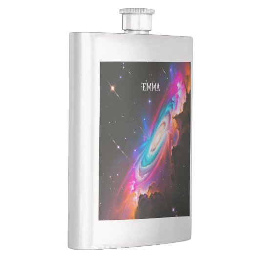 Celestial Fantasy Black Hole Individuelle Name Flachmann (Rechts)