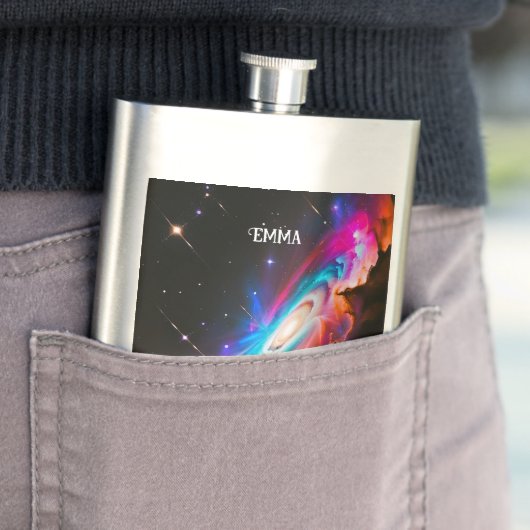 Celestial Fantasy Black Hole Individuelle Name Flachmann (Beispiel)