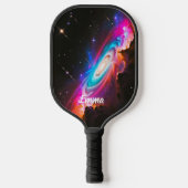 Celestial Fantasy Black Hole Individuelle Name Pickleball Schläger (Vorderseite)