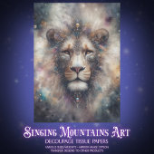 Celestial Fantasy Lion Craft Decoupage Seidenpapier