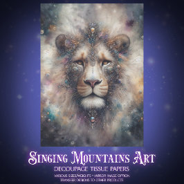 Celestial Fantasy Lion Craft Decoupage Seidenpapier