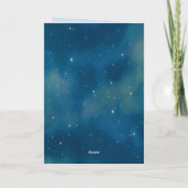 Celestial Fantasy Zodiac Symbol Pisces Birthday Karte (Rückseite)