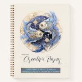 Celestial Fantasy Zodiac Symbol Pisces Birthday Notizblock (Vorderseite)