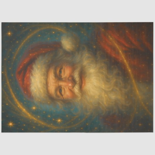 Celestial Father Christmas Decoupage Paper Seidenpapier (Vorderseite)