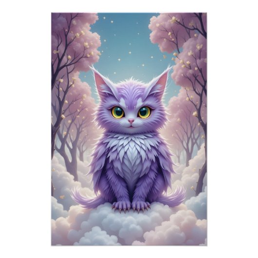 Celestial Feline Fantasy Poster (Vorderseite)