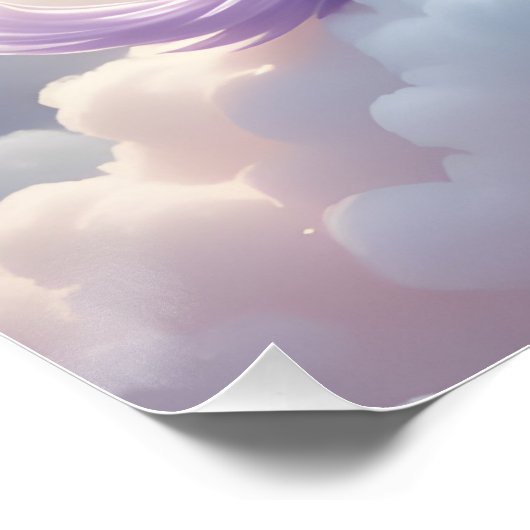 Celestial Feline Fantasy Poster (Ecke)