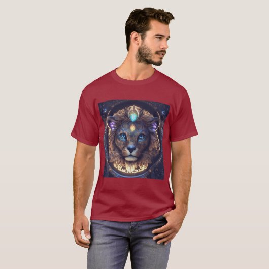 "Celestial Feline Guardian" T-Shirt (Vorne ganz)