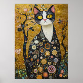 Celestial Feline in Gold Poster (Vorne)