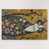 Celestial Feline in Gold Puzzle (Horizontal)