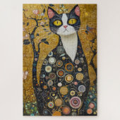 Celestial Feline in Gold Puzzle (Vertikal)