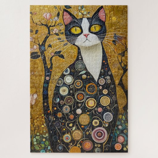Celestial Feline in Gold Puzzle (Vertikal)