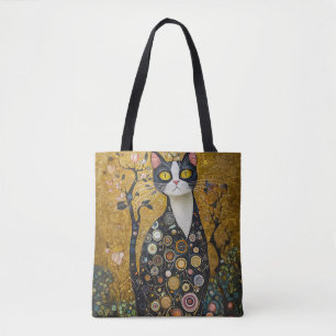 Celestial Feline in Gold Tasche