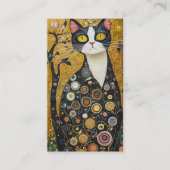 Celestial Feline in Gold Visitenkarte (Vorderseite)