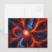 Celestial Fire Cosmic Abstrakt Postkarte (Vorne/Hinten)