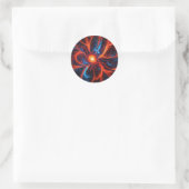 Celestial Fire Cosmic Abstrakt Runder Aufkleber (Tasche)