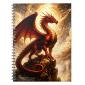 Celestial Fire Dragon Guardian Fantasy Notizblock (Vorderseite)