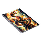 Celestial Fire Dragon Spiral Fantasy Notizblock (Rechte Seite)