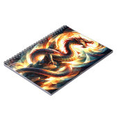 Celestial Fire Dragon Spiral Fantasy Notizblock (Linke Seite)