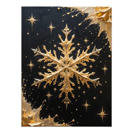 Celestial Flake – Baroque Winter Glamour Fotodruck (Vorne)