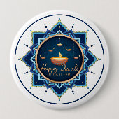 Celestial Flame - Diwali Mandala Glow Button (Vorderseite)