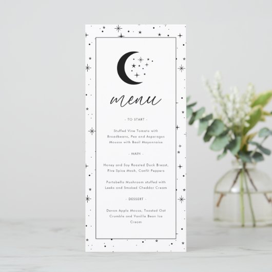 Celestial Flat Menu Menükarte (Stehend Vorderseite)